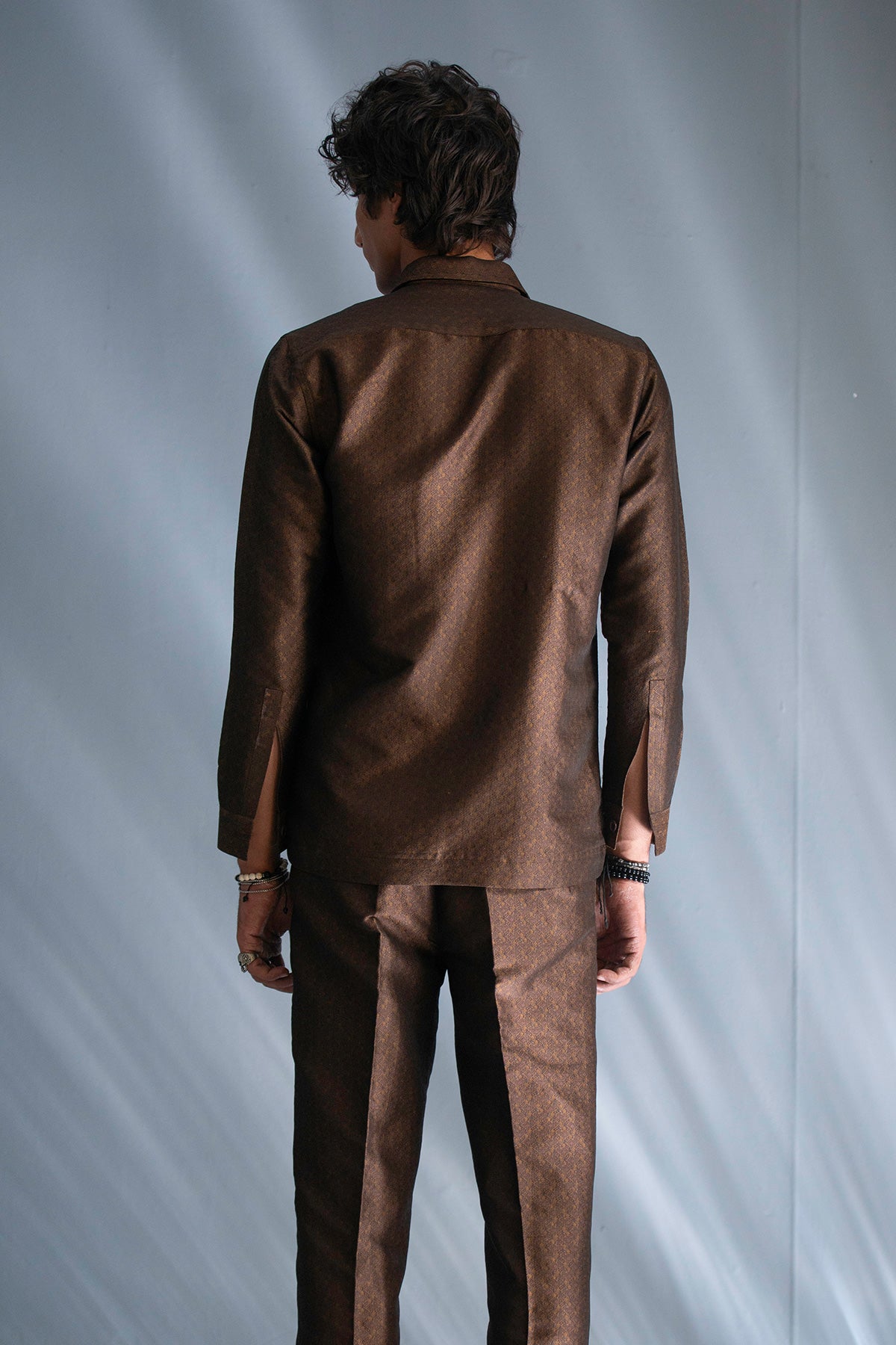 'Cinnamon Glow' Textured Brown Co-ord Set