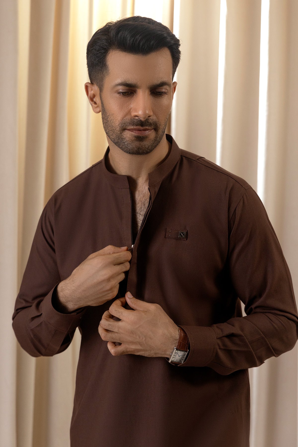 Classic Brown Men’s Waistcoat Set