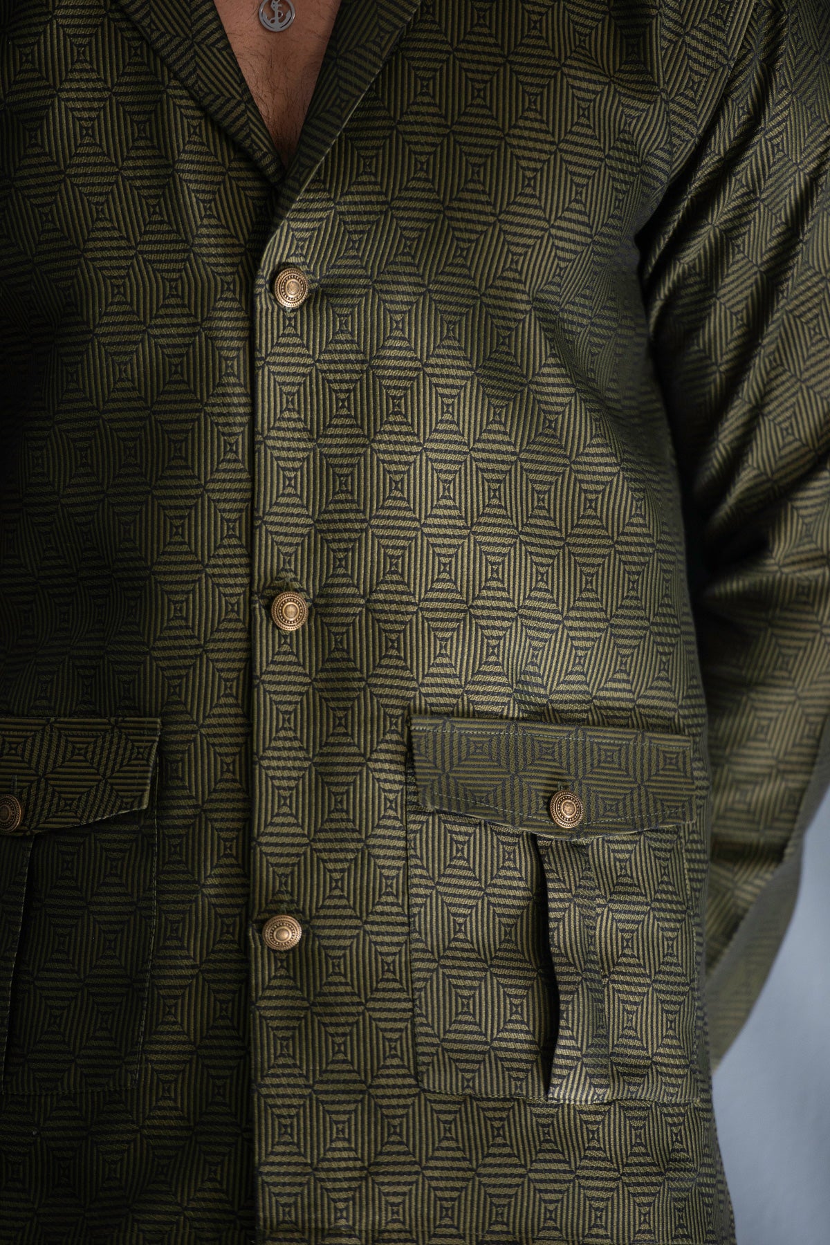 Moss Texture Olive Green Co-ord Set