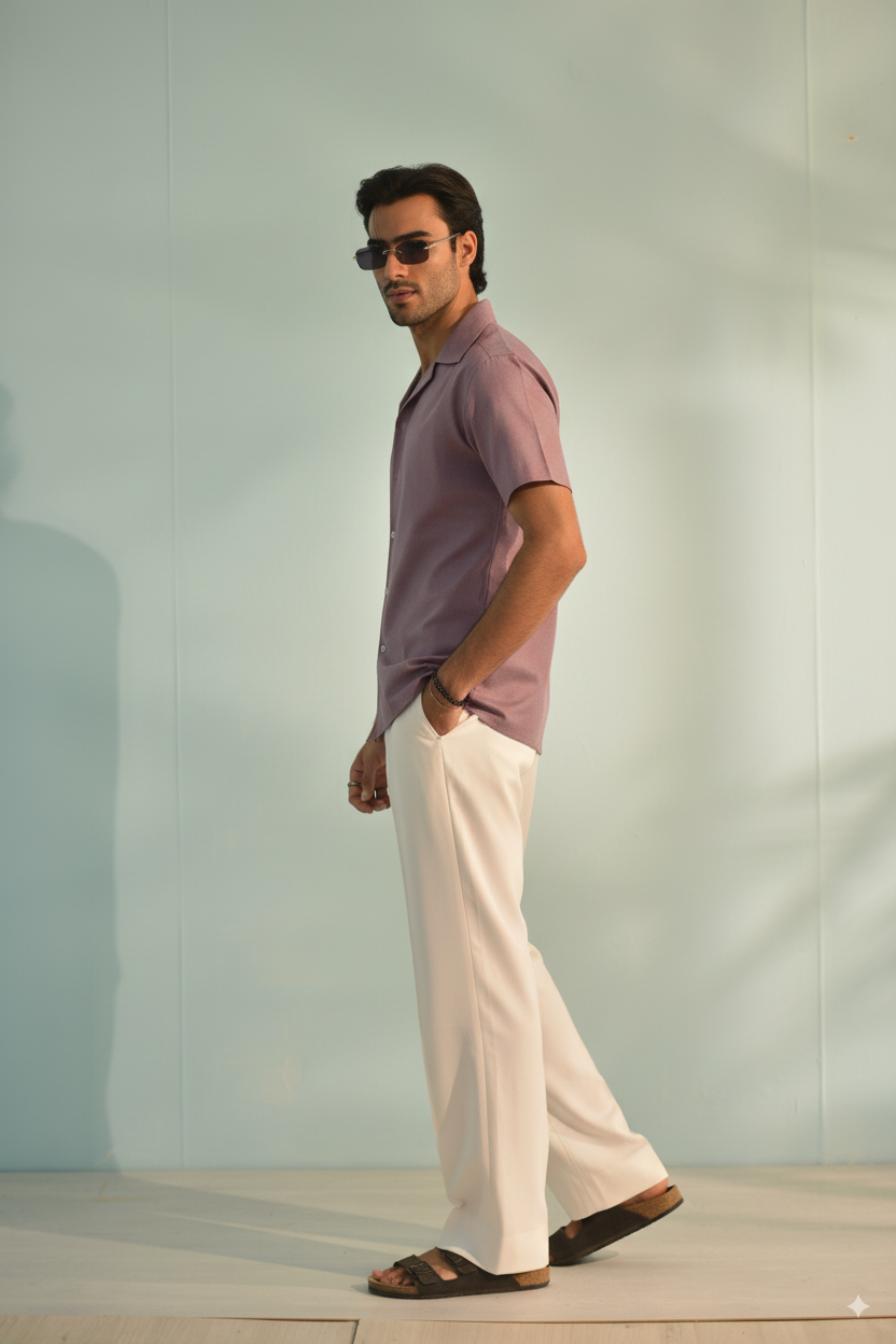 Sunset Riviera Shirt - Light purple