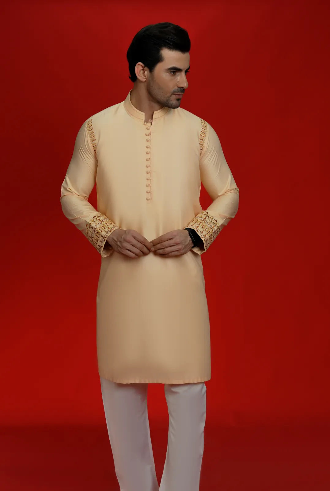 Buy Men s Designed Online in Pakistan Designer Kurta 7270 12