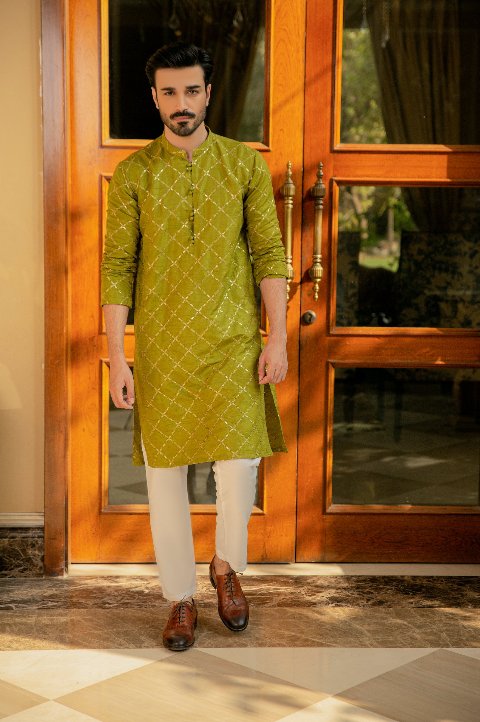 Buy Men s Designed Online in Pakistan Designer Kurta 7270 12 Kurta Corner pk