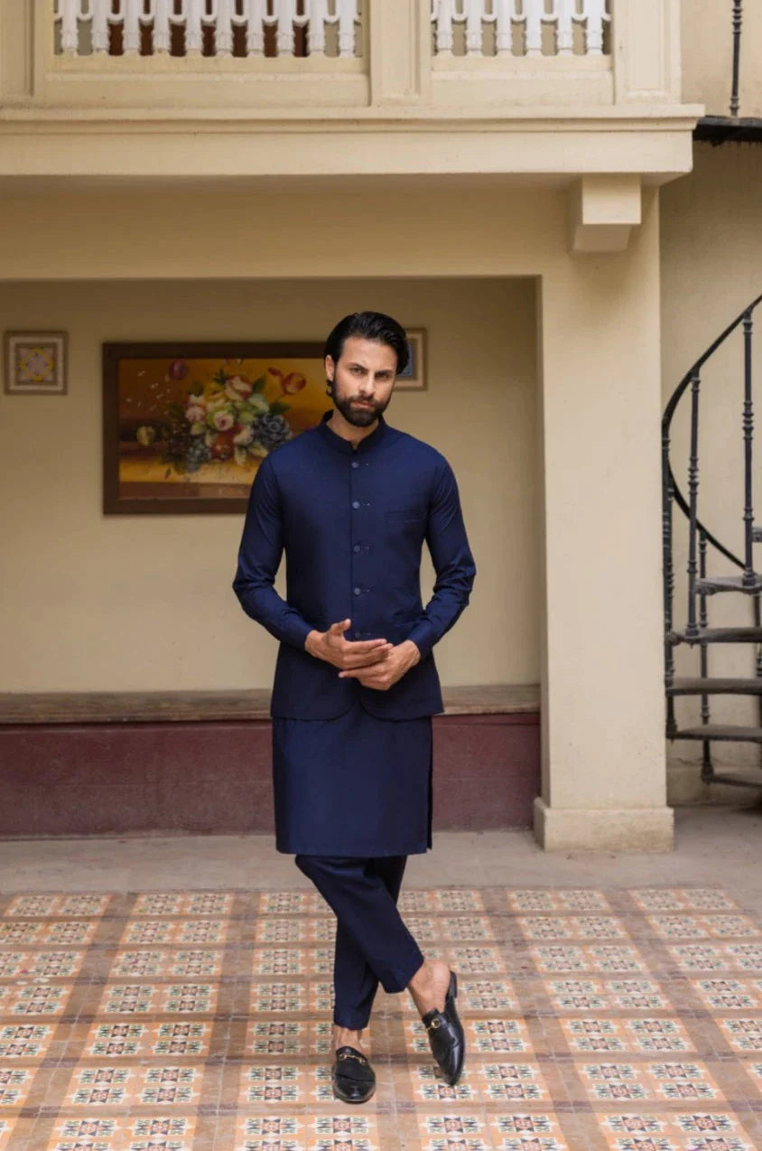 Navy Blue  Waistcoat