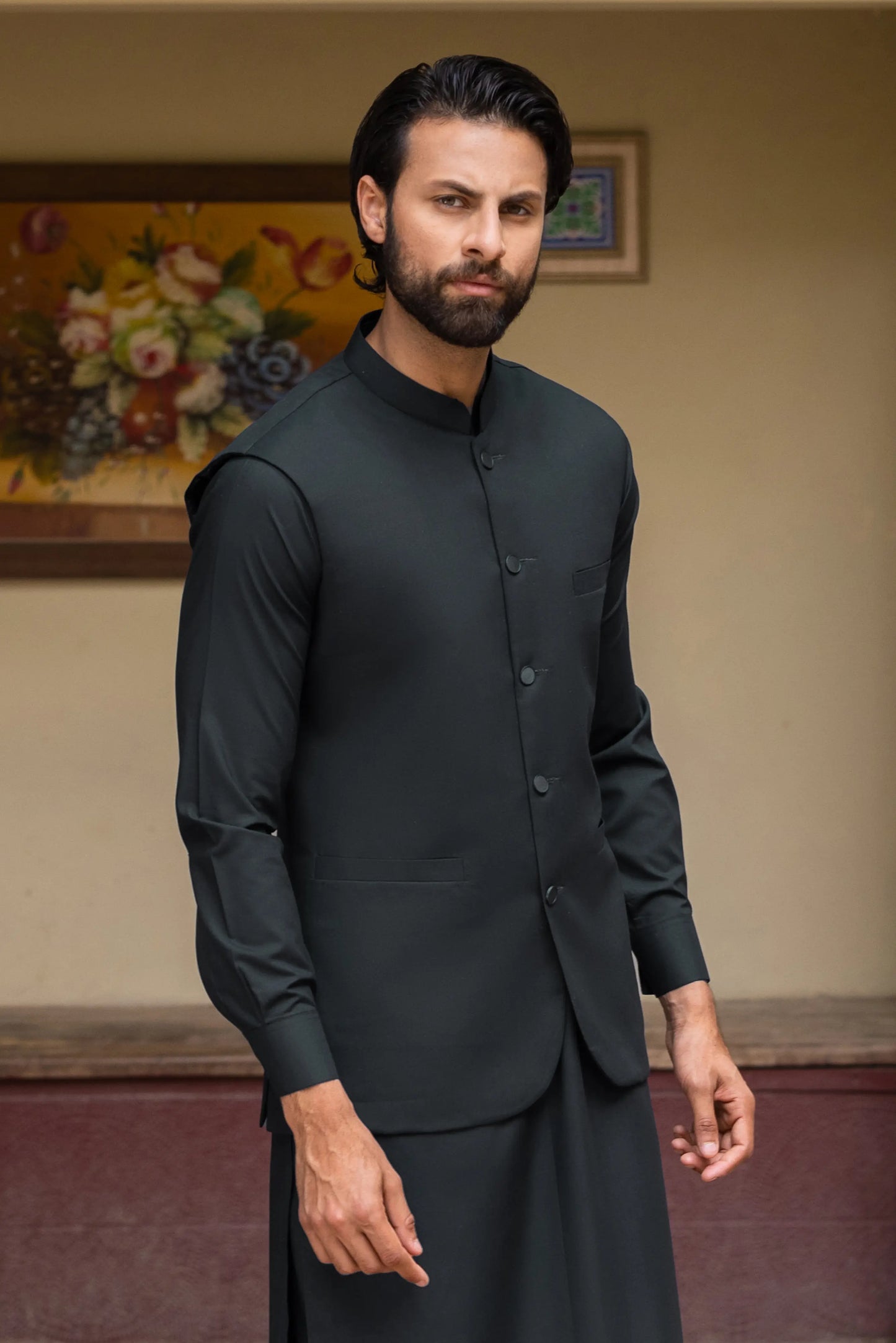 D-Grey Waistcoat with Kurta Pajama