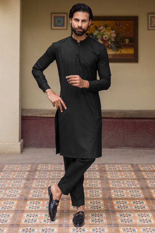 Black Signature Kurta Pajama