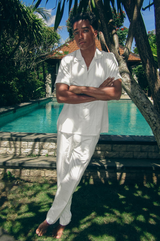 Men's Classic White Co-ord Set