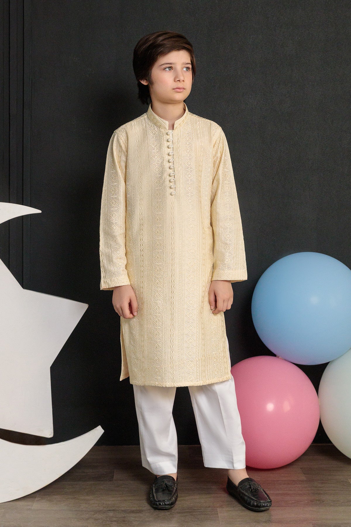 Kids Golden Designer Kurta Pajama 2