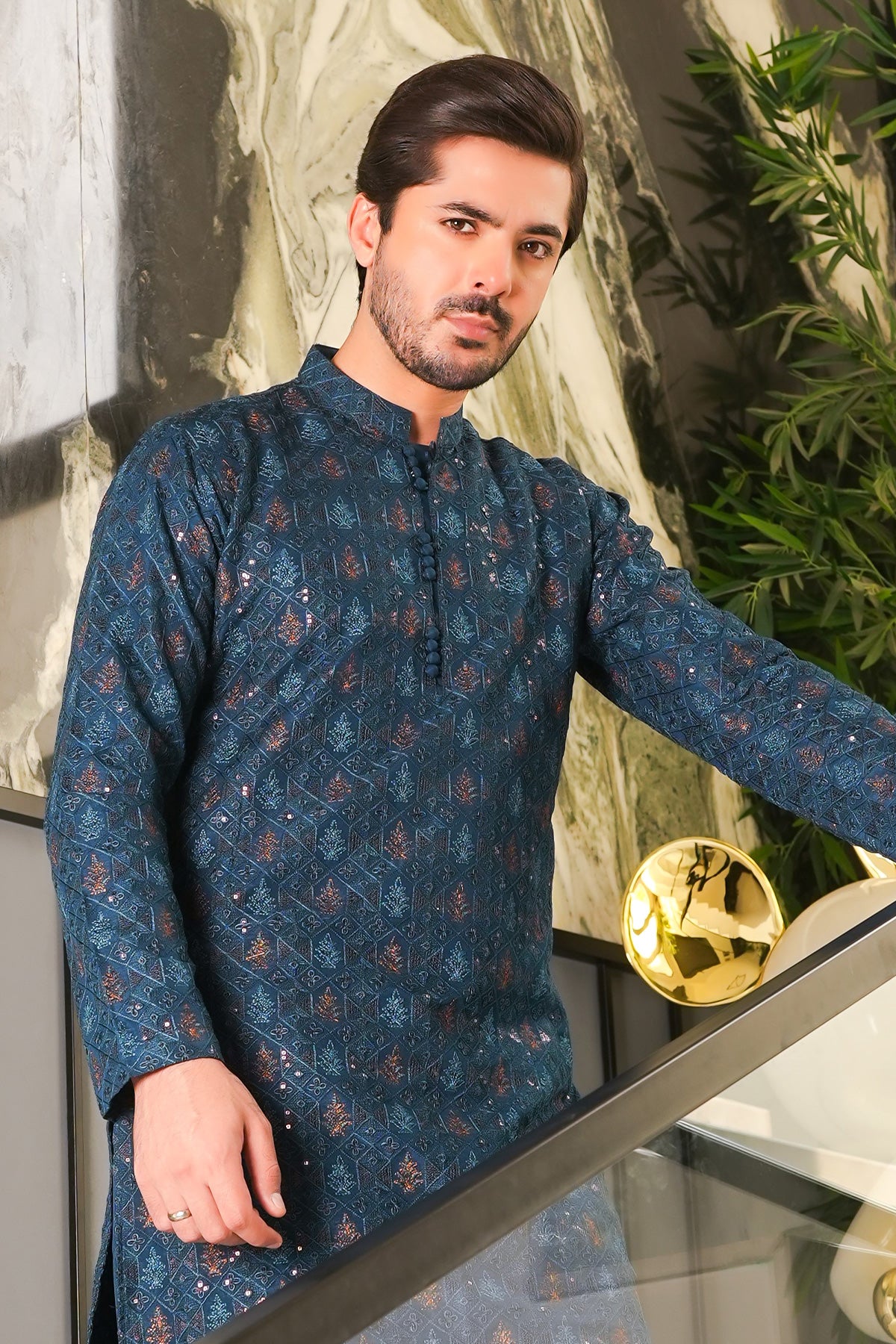 Royal Blue Designer Kurta Pajama 1