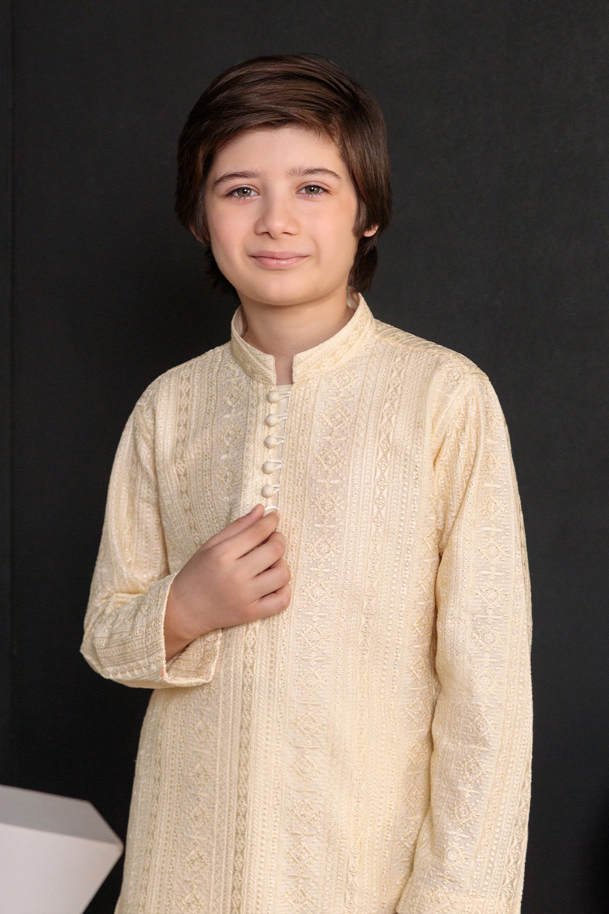 Kids Golden Designer Kurta Pajama 2