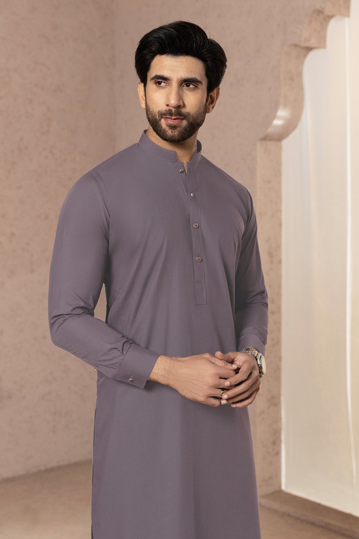 Classic Light Purple Men's Kurta Pajama