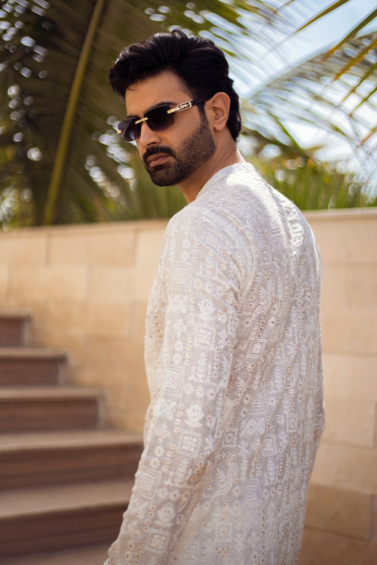 Luminous White Chikankari Kurta Pajama