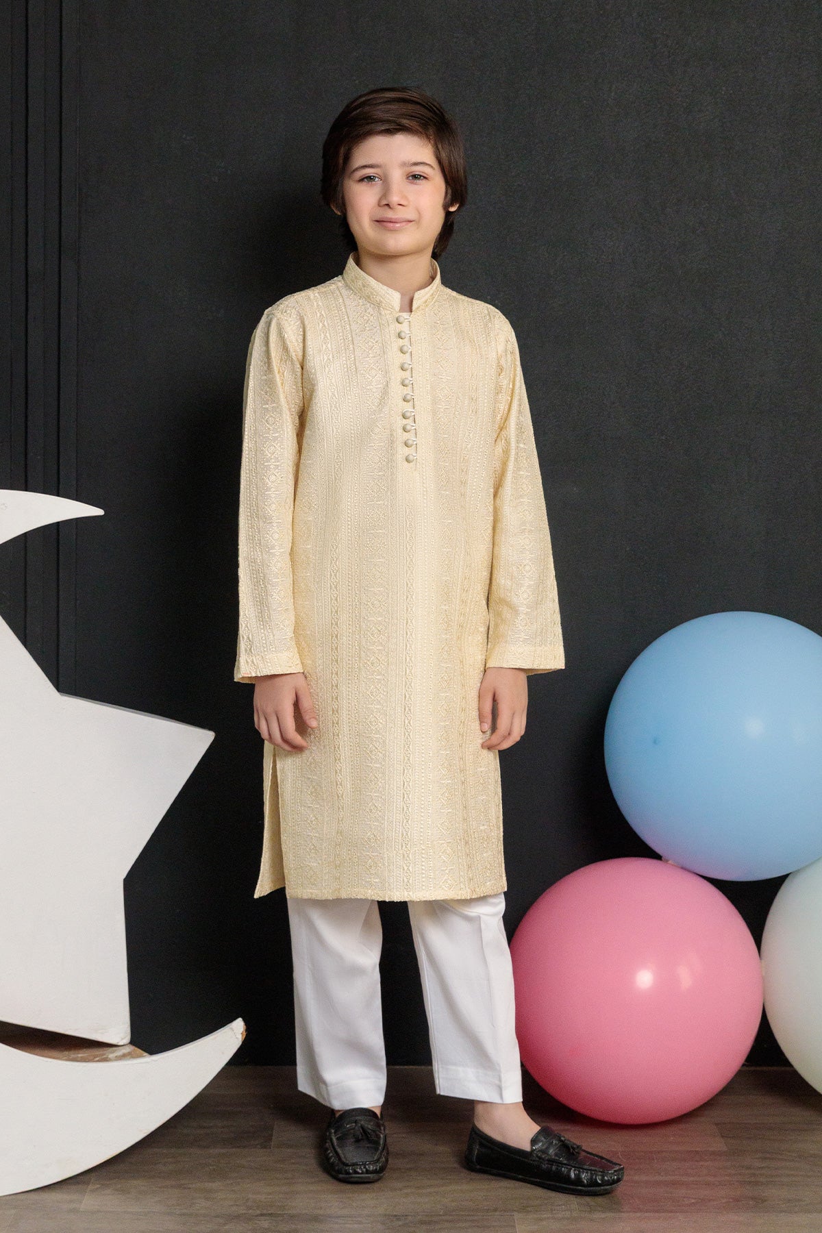 Kids Golden Designer Kurta Pajama 2