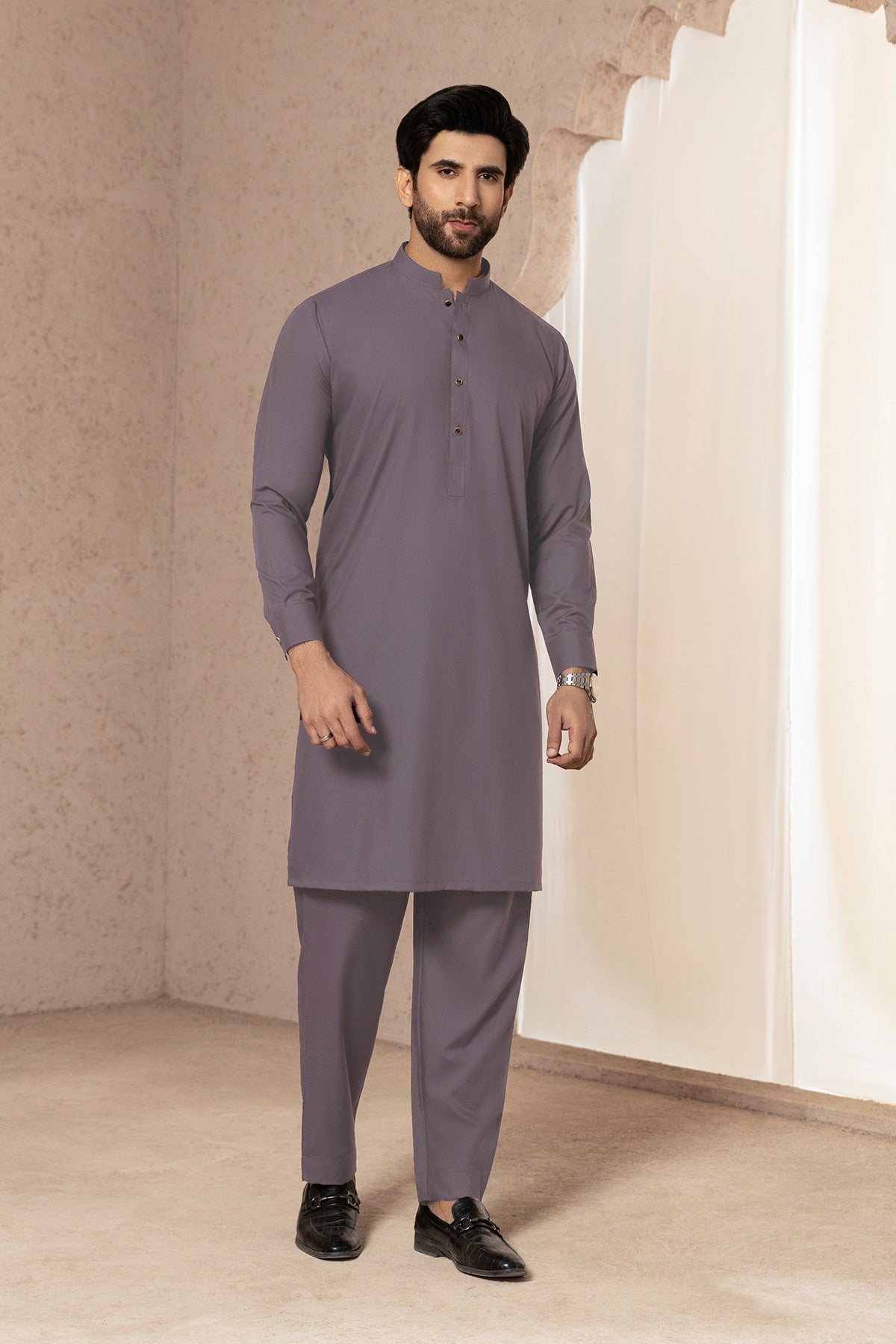 Classic Light Purple Men's Kurta Pajama