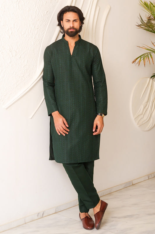 Green Designer Kurta Pajama 1