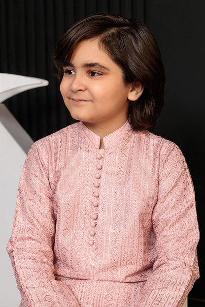 Kids Pink Designer Kurta Pajama 1