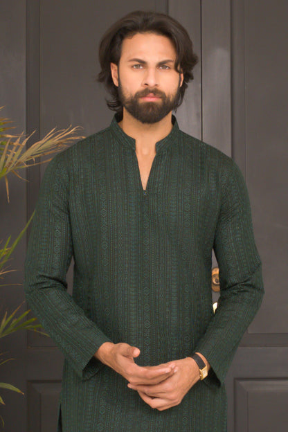 Green Designer Kurta Pajama 1