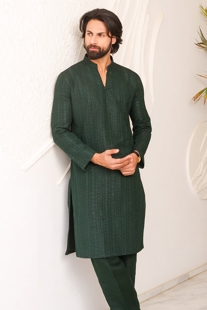 Green Designer Kurta Pajama 1