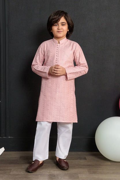 Kids Pink Designer Kurta Pajama 1