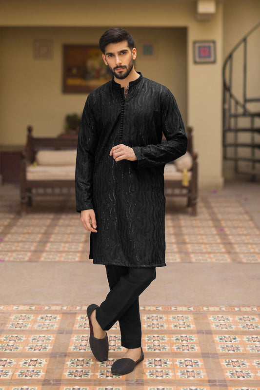 Black Designer Kurta Pajama 20