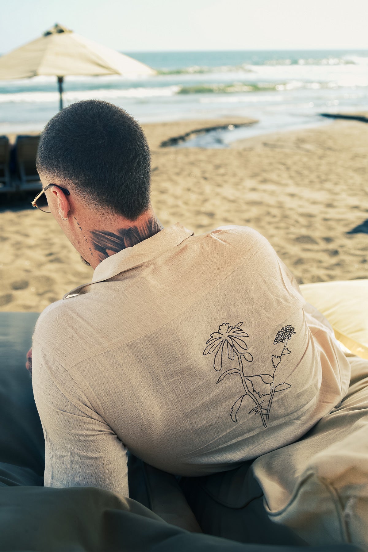 Beige Embroidered Shirt