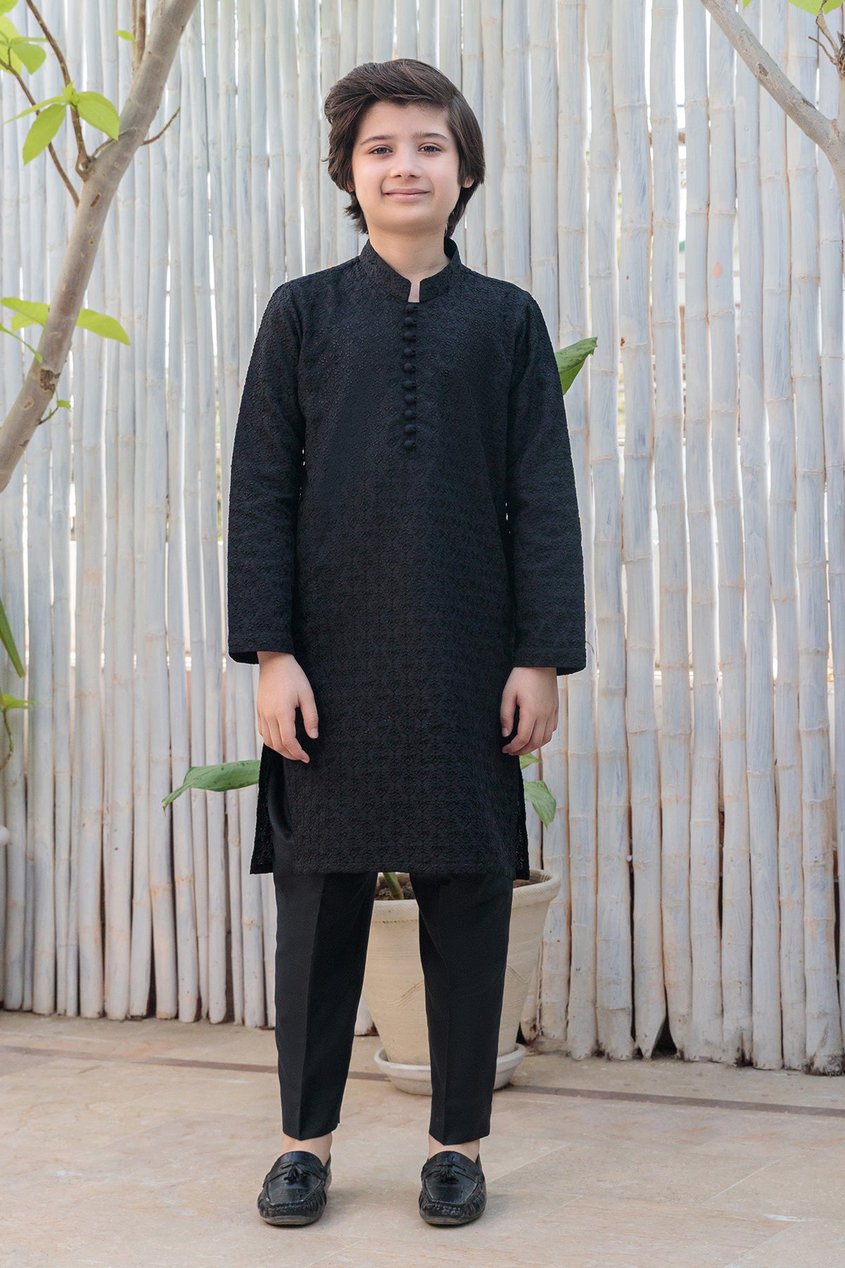 Kids Black Designer Kurta Pajama 1