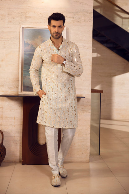 Mirage Sequin & Chikankari Kurta Pajama