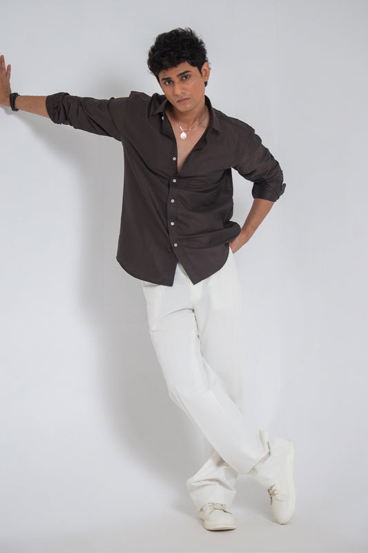 The Basics Brown  Shirt