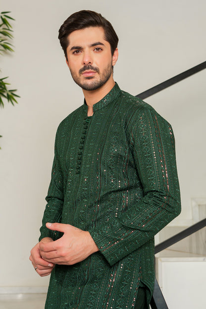 Green Designer Kurta Pajama 2