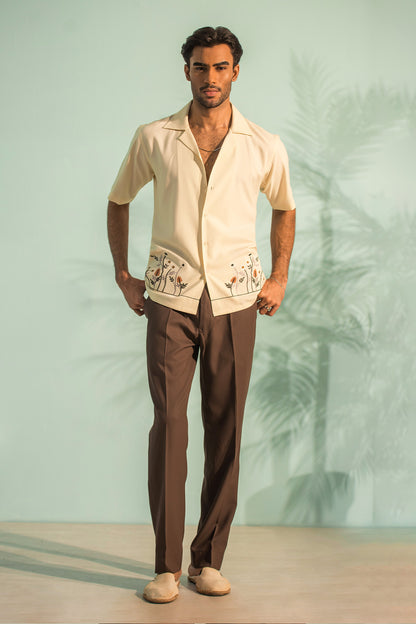 Golden Meadow Embroidered Shirt