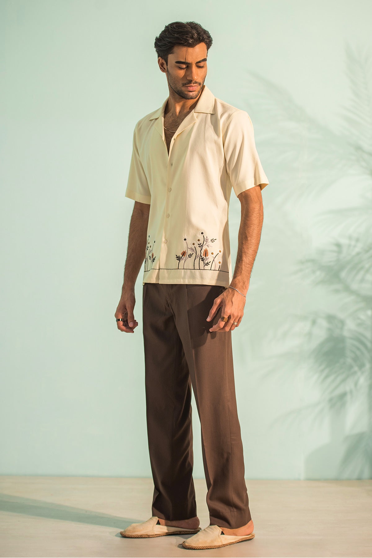 Golden Meadow Embroidered Shirt