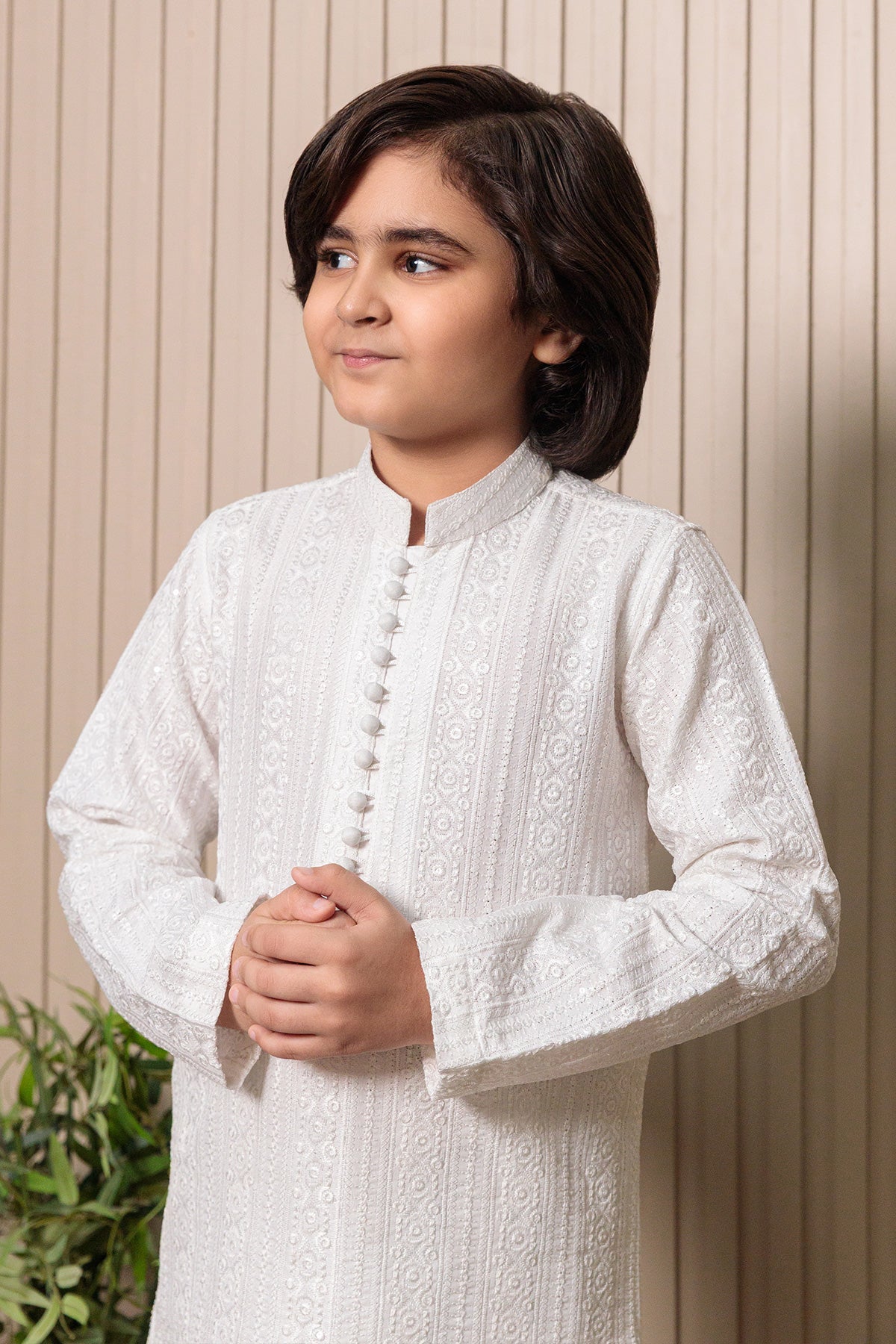 Kids Off White Designer Kurta Pajama 2