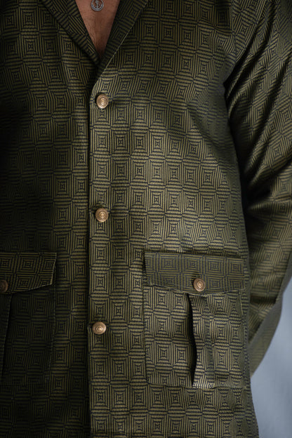 Moss Texture Olive Green Co-ord Set