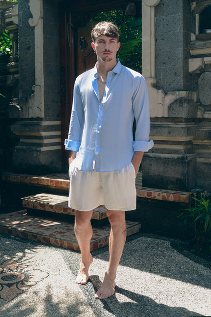 Chic White Linen Short