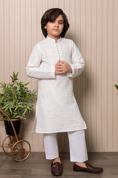 Kids Off White Designer Kurta Pajama 2