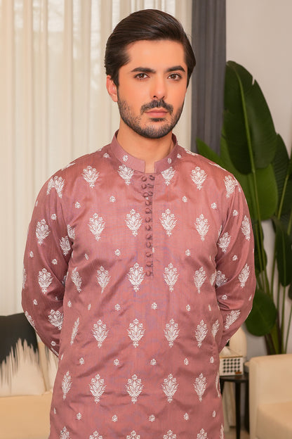 Peach Designer Kurta Pajama 1