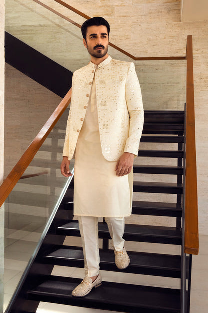 Ivory Elegance Embellished Kurta Set