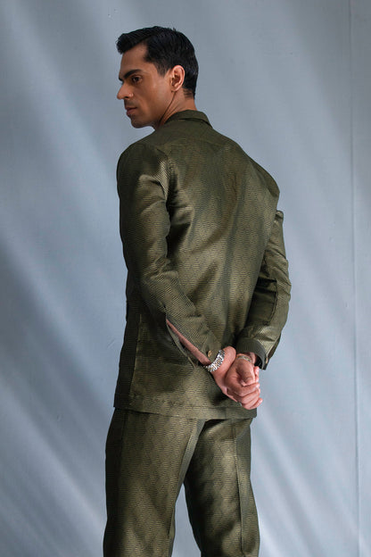 Moss Texture Olive Green Co-ord Set