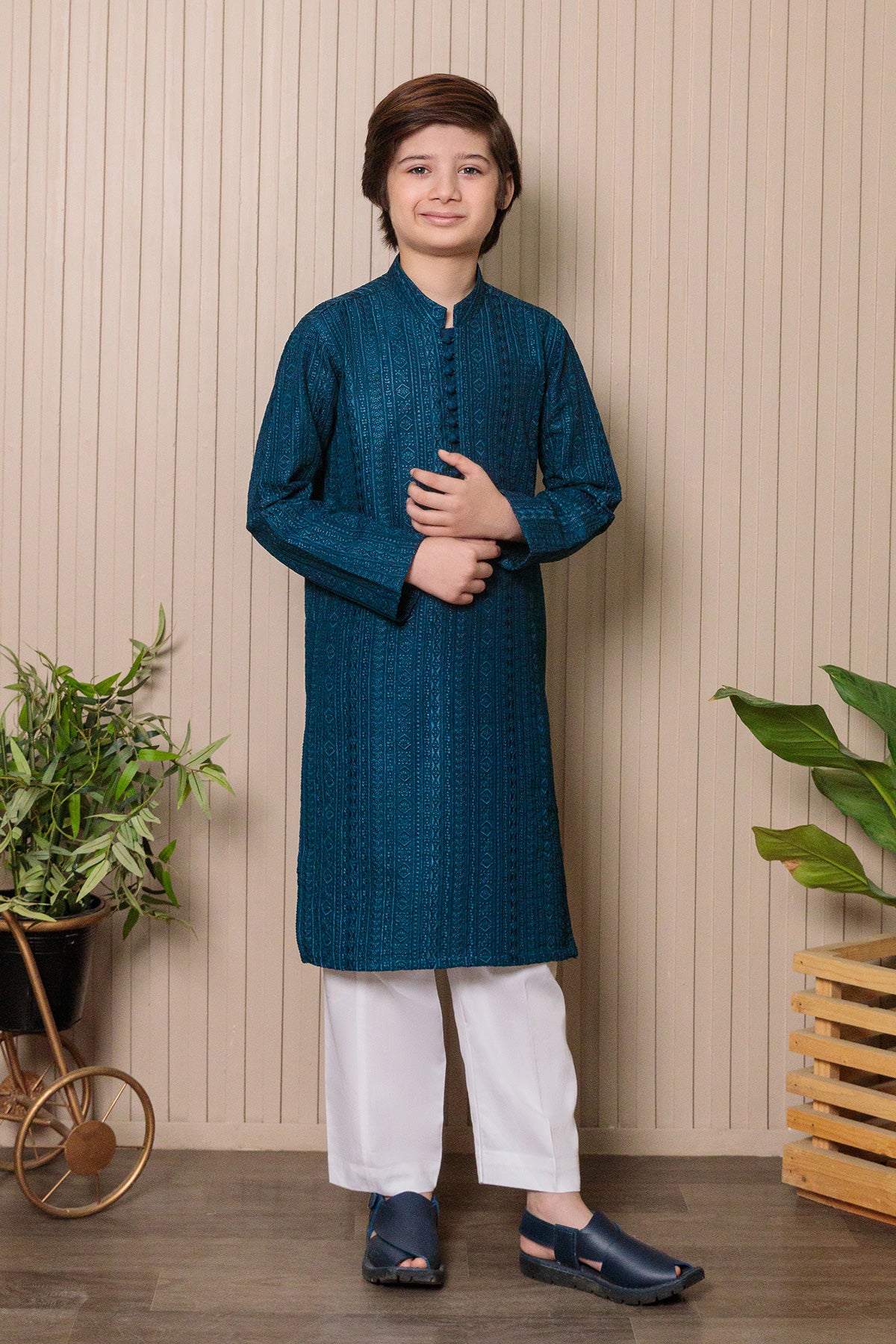 Kids Blue Designer Kurta Pajama 2