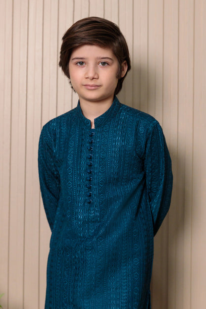 Kids Blue Designer Kurta Pajama 2