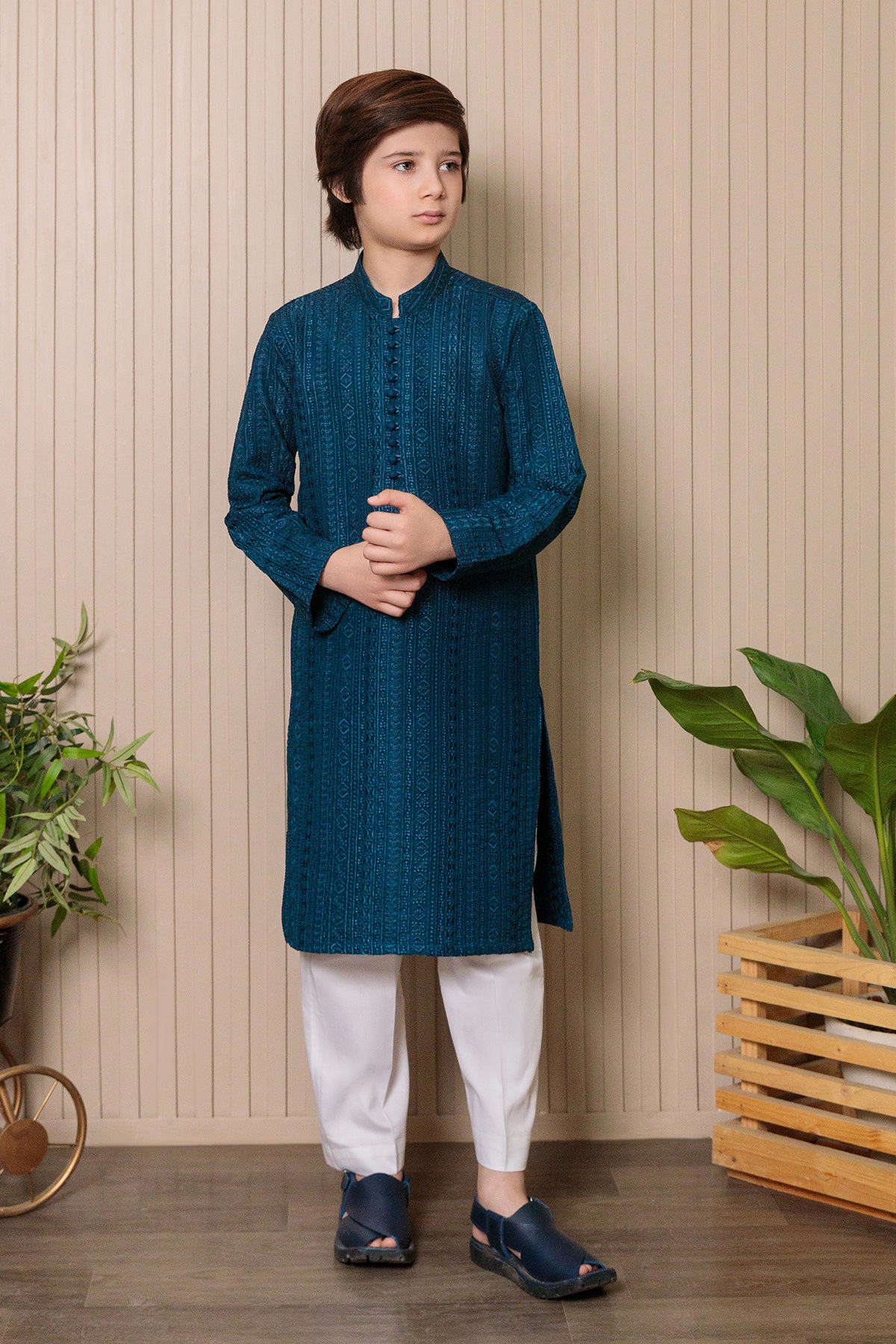 Kids Blue Designer Kurta Pajama 2