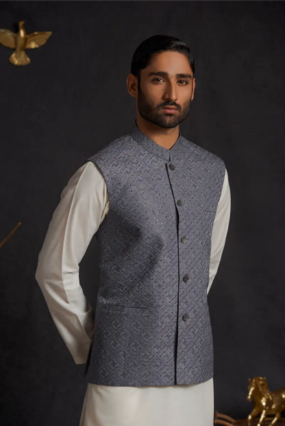 Grey Designer Waistcoat