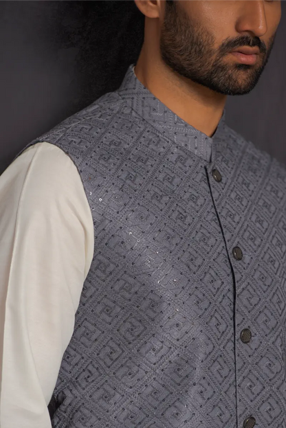 Grey Designer Waistcoat