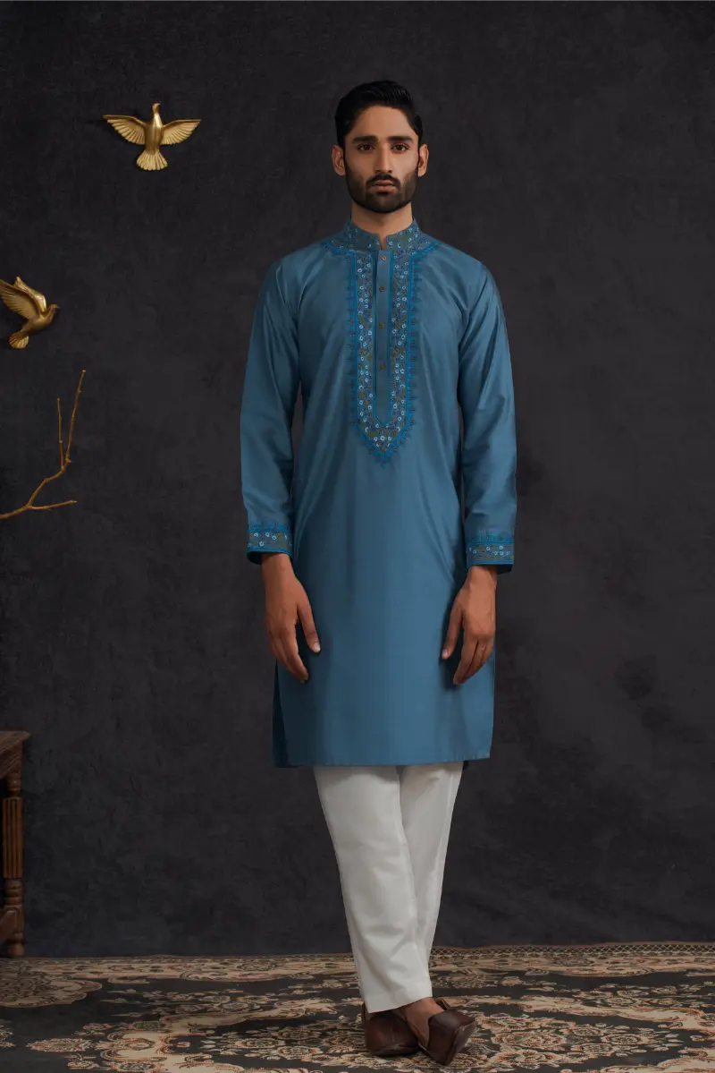 Blue Designer Kurta pajama 2