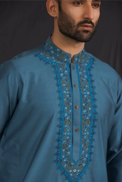 Blue Designer Kurta pajama 2