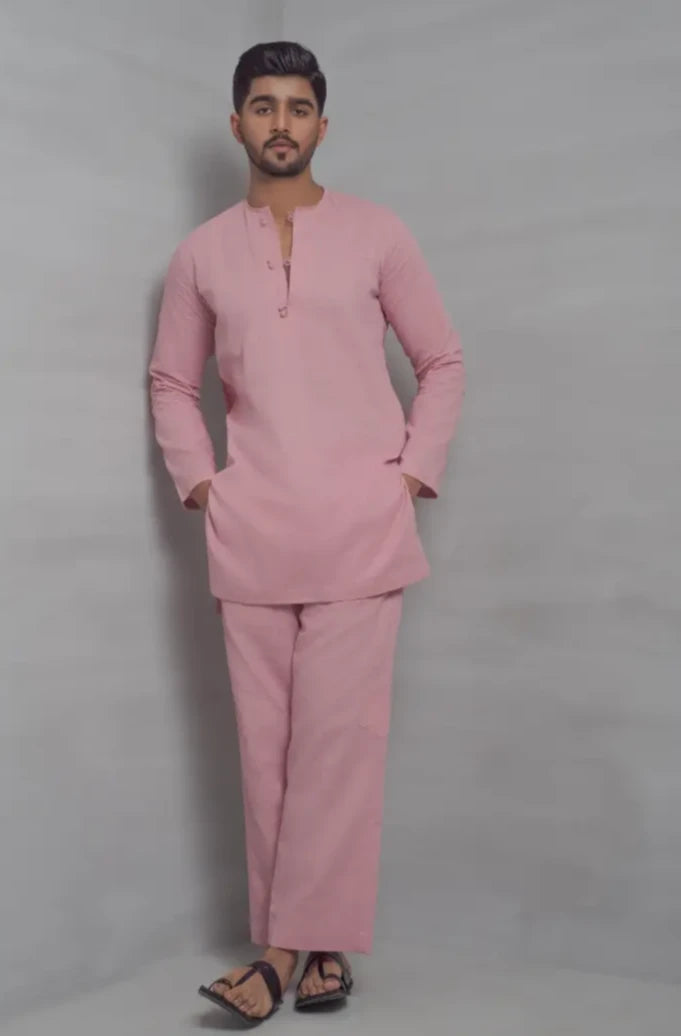 Pink Short Kurta Pajama