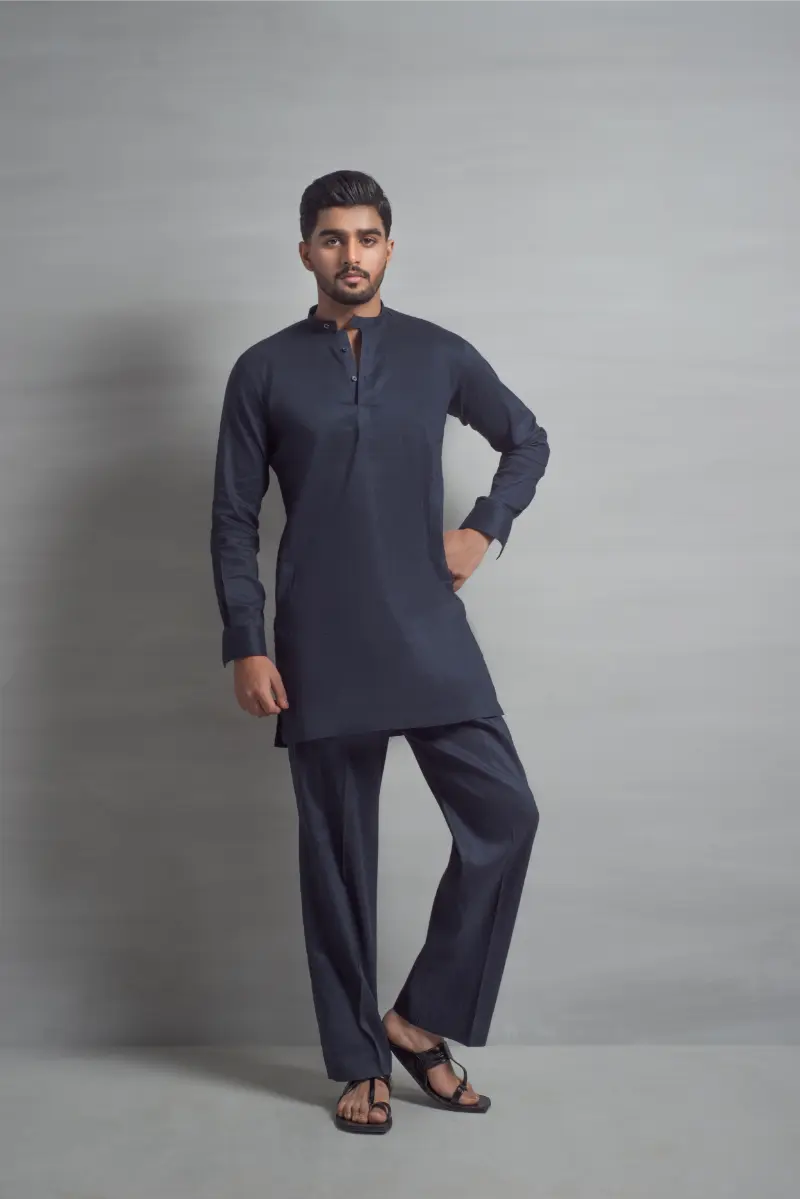 Navy Short Kurta Pajama