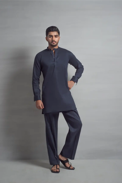 Navy Short Kurta Pajama