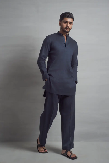 Navy Short Kurta Pajama