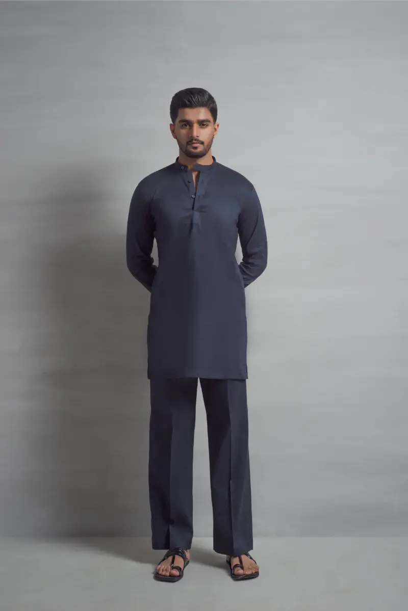 Navy Short Kurta Pajama