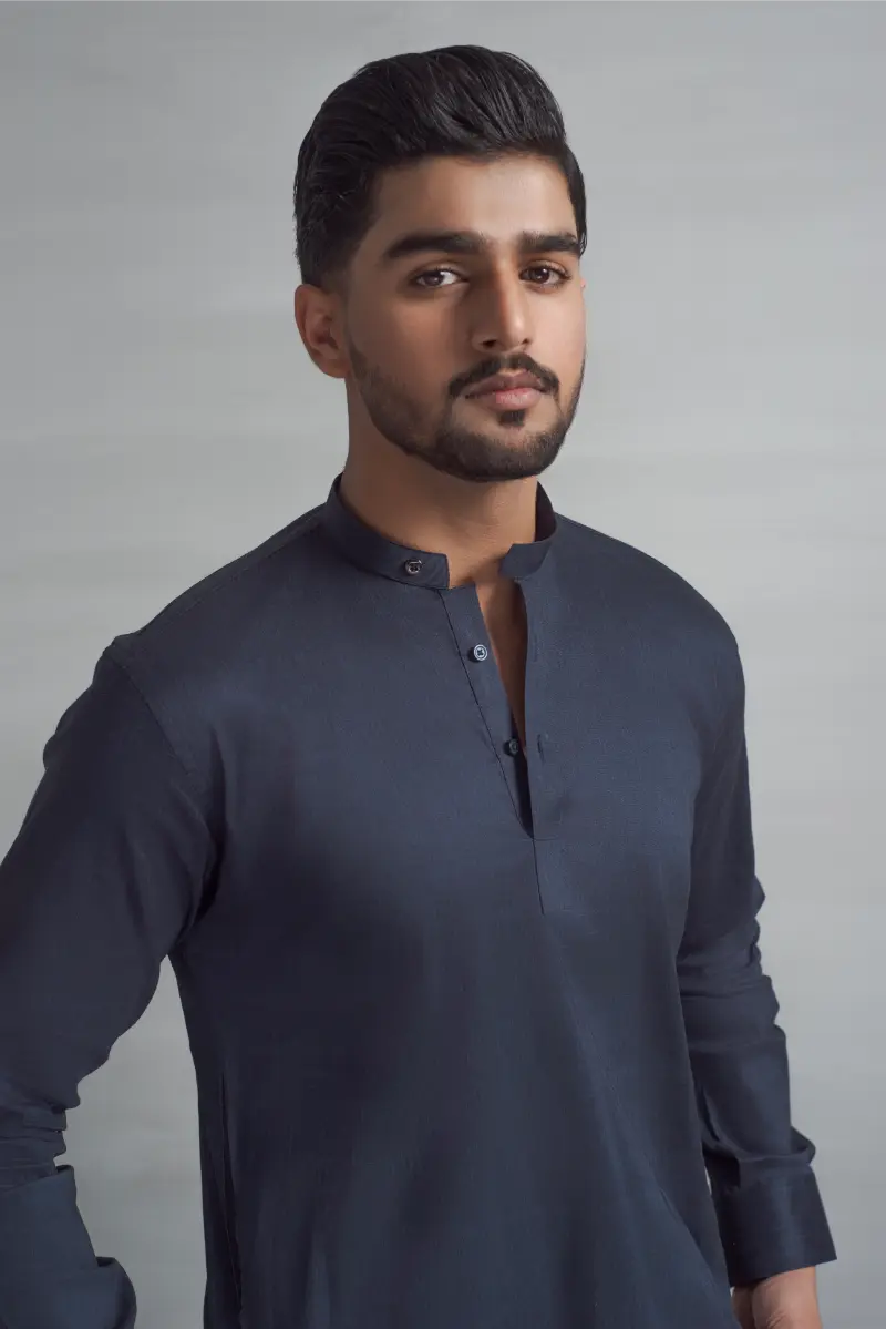 Navy Short Kurta Pajama